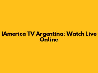 IAmerica TV Argentina: Watch Live Online