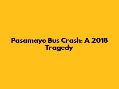 Pasamayo Bus Crash: A 2018 Tragedy